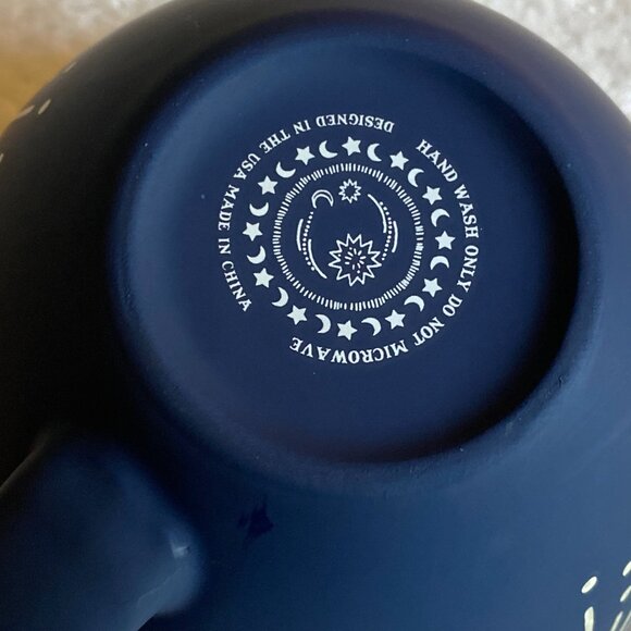 Stay Wild Moon Child Third Eye Matte Navy Blue Wide 18oz Cappuccino Coffee Mug - Picture 7 of 10